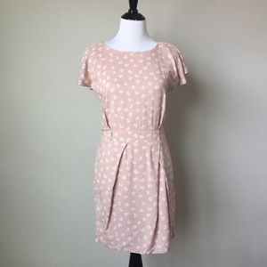 ASOS Pink Mauve Floral Dress Flutter Sleeves